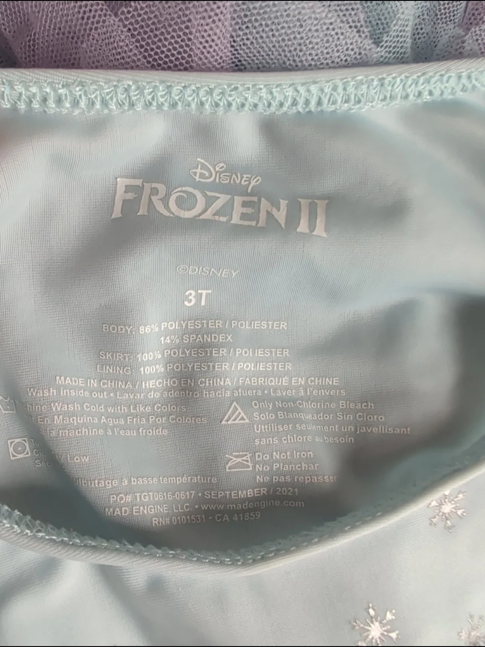 Frozen II Leotard Dress 3T